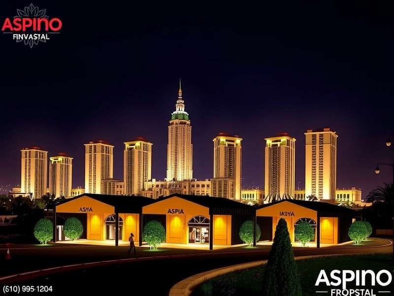 Modern financial district skyline